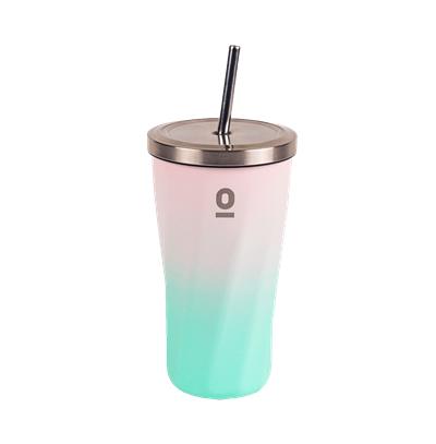Renk Geçişli Pipetli Mug Termos 500 ml No:79